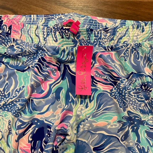 NWT Lilly Pulitzer Lorena Breezy Palazzo Pant - Saltwater Blue Shade Seekers -XL - Picture 2 of 4